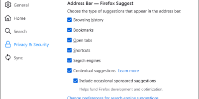 Firefox 在您的搜索栏中获取广告