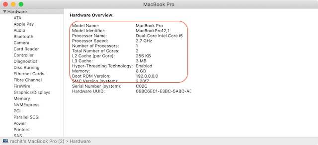 如何检查Mac的CPU配置