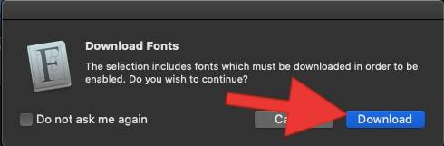 Confirm-the-downloading-of-font