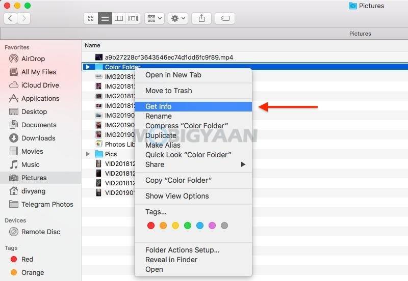 如何在Mac上更改文件夹颜色