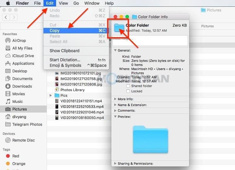 如何在Mac上更改文件夹颜色