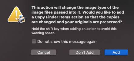 如何在macOS中创建图像转换文件夹