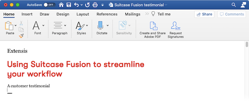 使用适用于Mac的Suitcase Fusion和Mail和Safari等沙盒应用程序 使用适用于Mac的Suitcase Fusion和Mail和Safari等沙盒应用程序