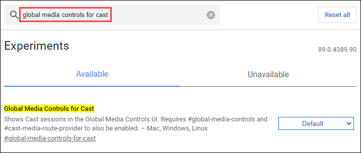 如何在 Google Chrome 中禁用 Chromecast 媒体控件