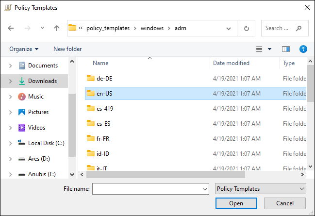 Chrome-ADM-Policy-folder