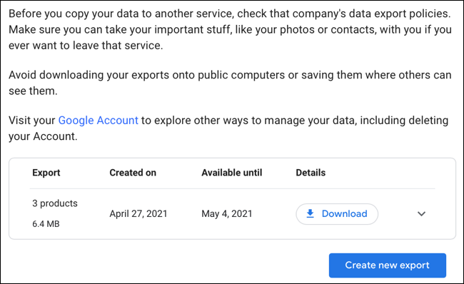 DataExportReadyDownload-GoogleMapsOnline