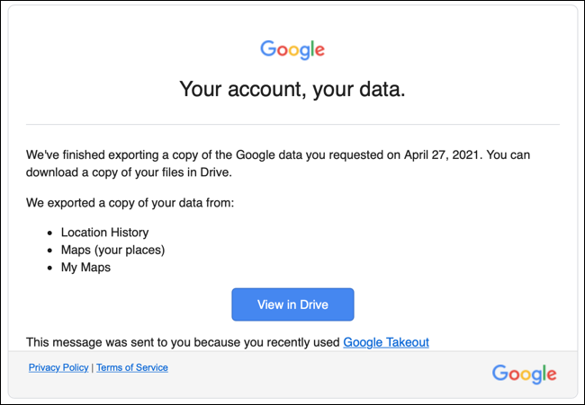 DataExportReadyDrive-GoogleMapsOnline