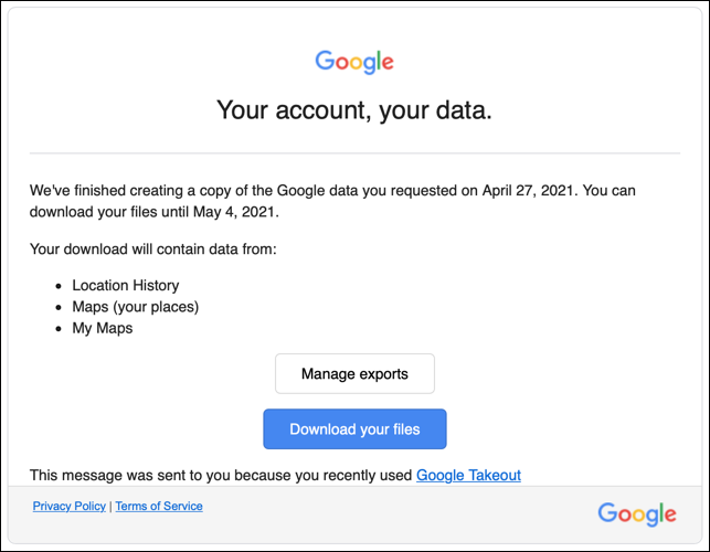 DataExportReadyEmail-GoogleMapsOnline