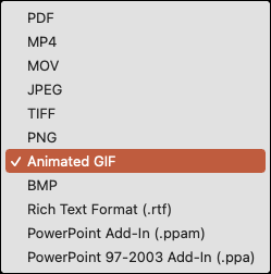 如何创建 PowerPoint 演示文稿的动画 GIF