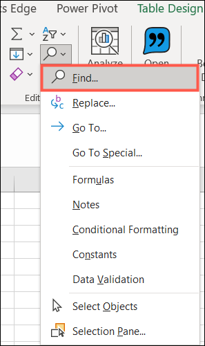 FindSelectFind-Excel