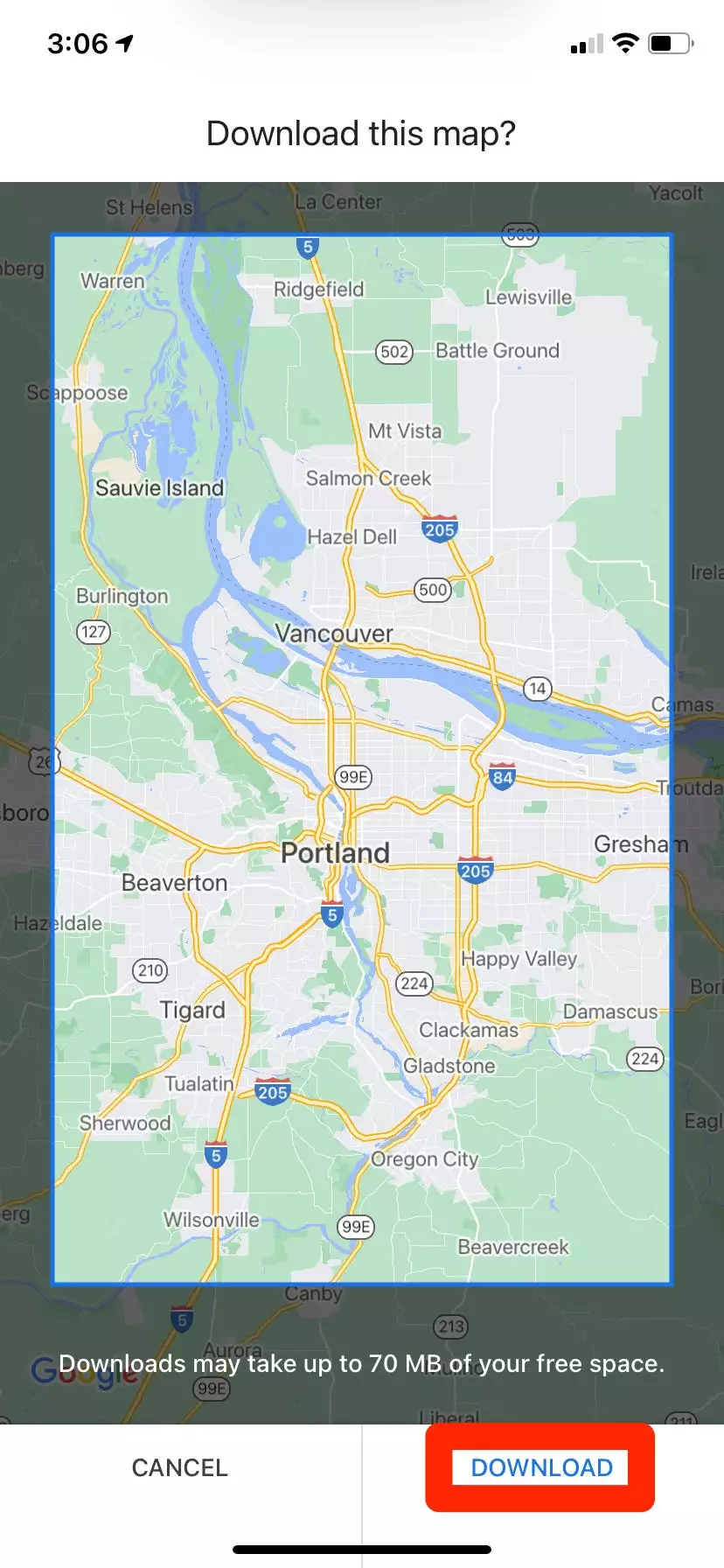 如何从谷歌地图下载地图以离线获取行车路线
