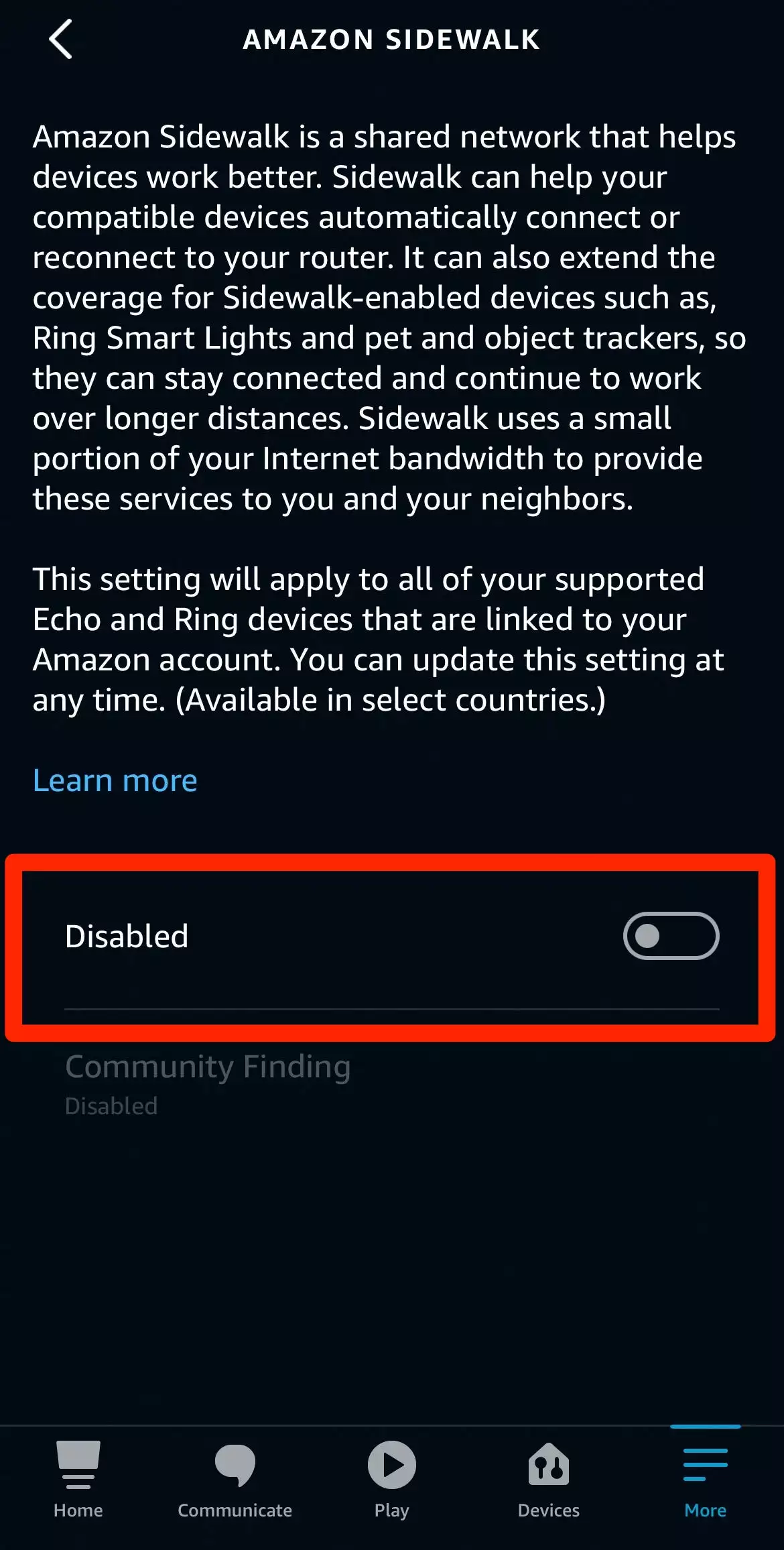如何关闭和选择退出 Amazon Sidewalk 如何关闭和选择退出 Amazon Sidewalk