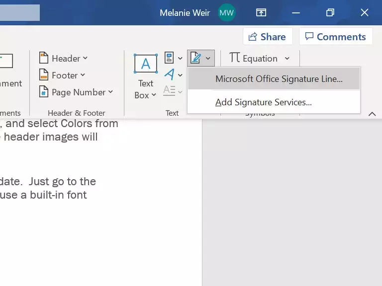 如何在 PC 或 Mac 上的 Microsoft Word 文档中添加签名