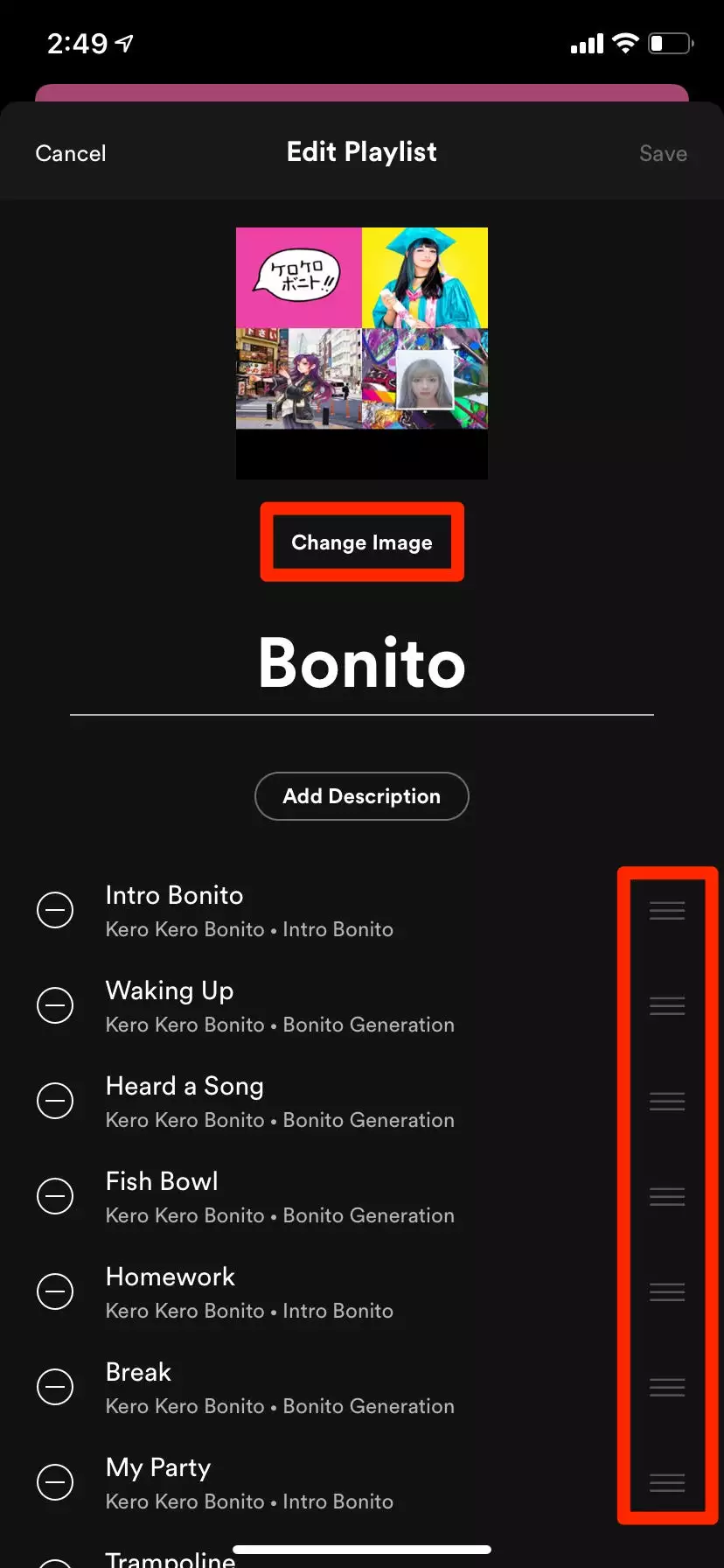 如何在 iPhone 上的 Spotify 应用程序中更改播放列表的图片 如何在 iPhone 上的 Spotify 应用程序中更改播放列表的图片