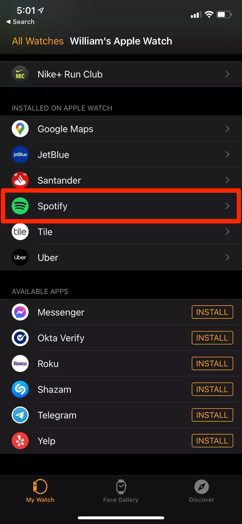 如何在 Apple Watch 上使用 Spotify 播放音乐或控制播放 如何在 Apple Watch 上使用 Spotify 播放音乐或控制播放