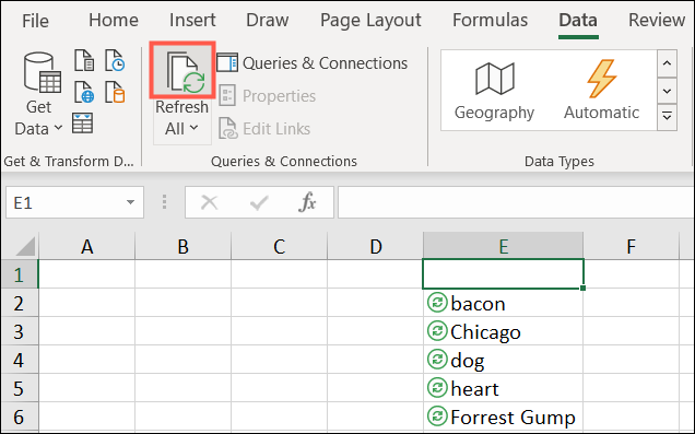 RefreshAllDataTypes-Excel