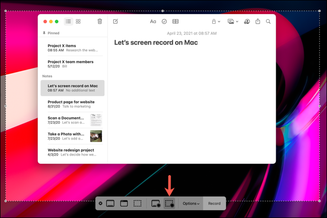 ScreenshotRecordSelectedPortion-Mac