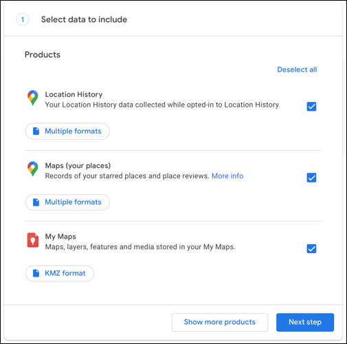 SelectTheDataToInclude-GoogleMapsOnline