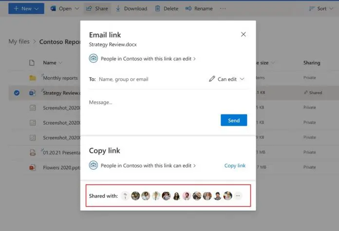 Microsoft 365 在 Office 应用程序中获得新的共享体验 Microsoft 365 在 Office 应用程序中获得新的共享体验