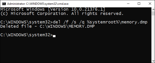 Type-Memory-Dump-Files-Deleting-command-in-the-command-prompt-window
