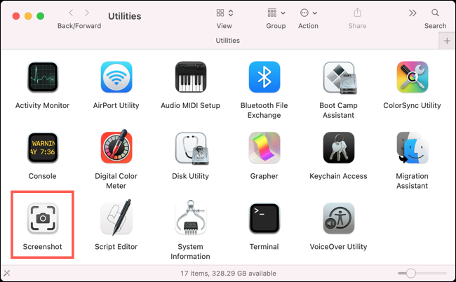 UtilitiesFolderScreenshotApp-Mac