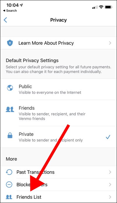 Venmo-privacy-menu