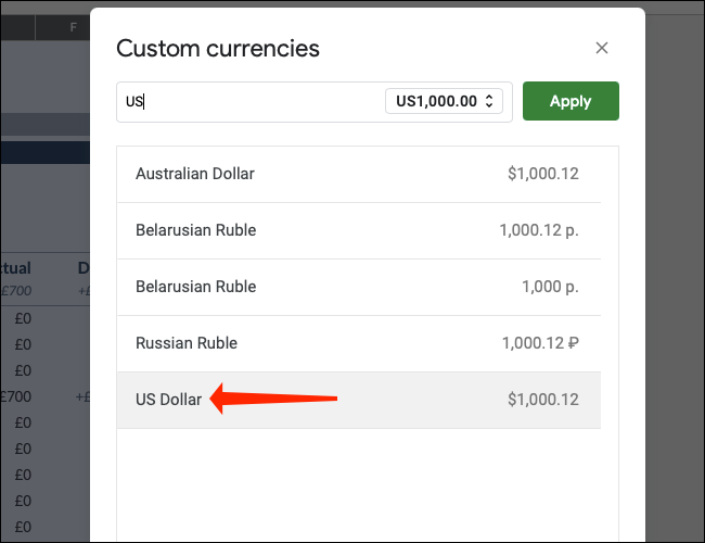 google-sheets-select-usd