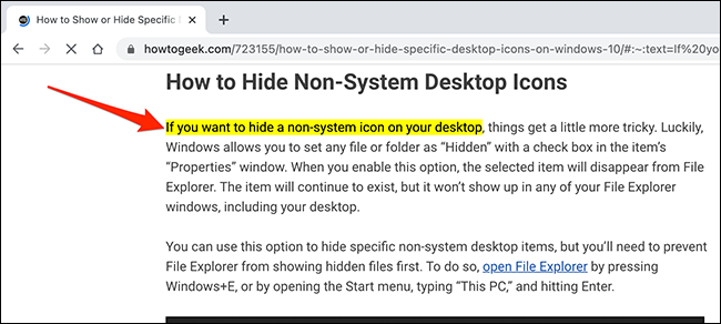 highlighted-text-chrome