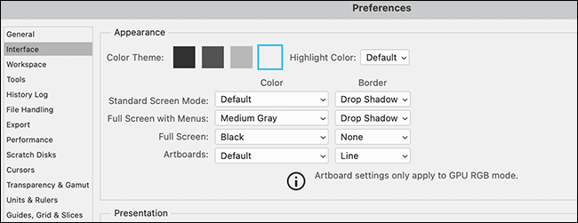 如何在 Photoshop 中在明暗主题之间切换 如何在 Photoshop 中在明暗主题之间切换