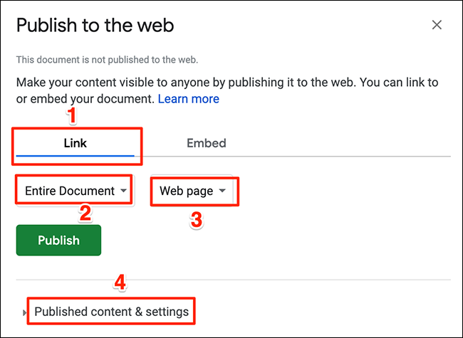 specify-publish-options