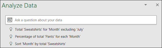 如何在 Microsoft Excel 中使用分析数据功能 如何在 Microsoft Excel 中使用分析数据功能