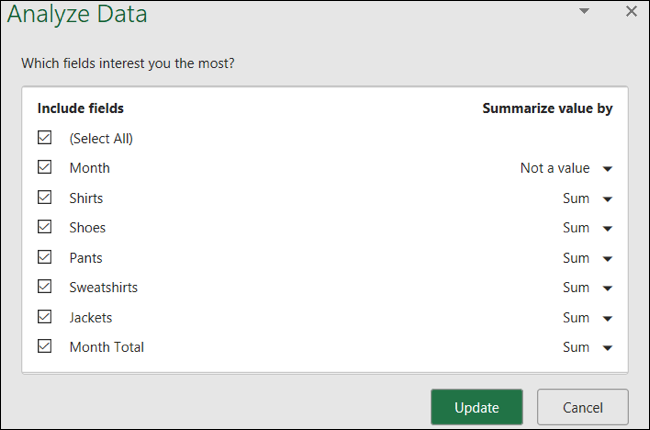 如何在 Microsoft Excel 中使用分析数据功能 如何在 Microsoft Excel 中使用分析数据功能