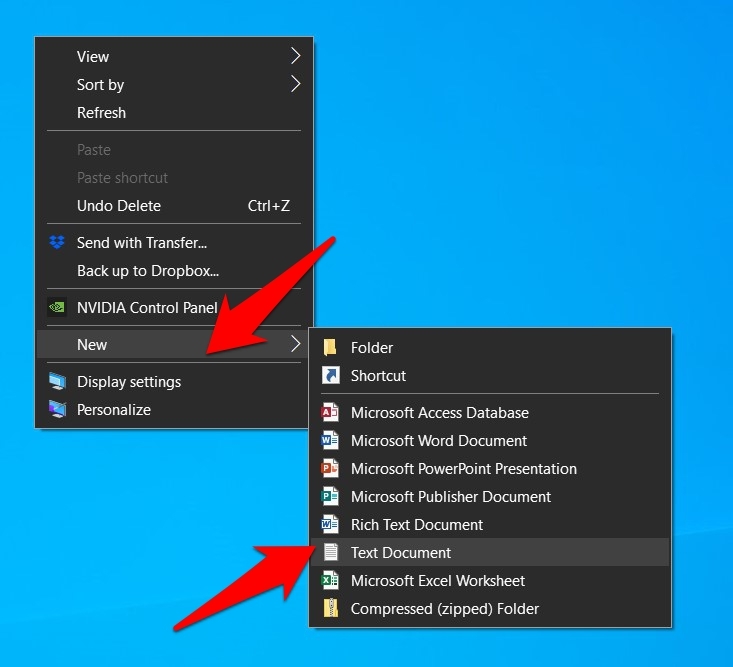 Create-New-Text-Document-in-Windows