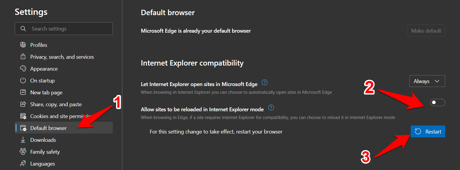 ie mode edge ie mode edge
