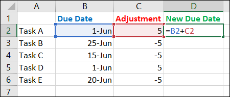 EnterAdjustmentDaysFormula-Excel-1