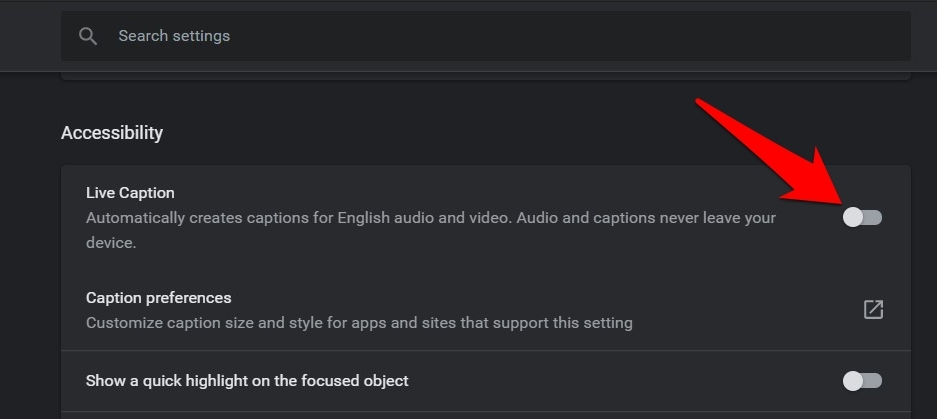 Live-Caption-Toggle-Disabled-in-Google-Chrome-accessibility