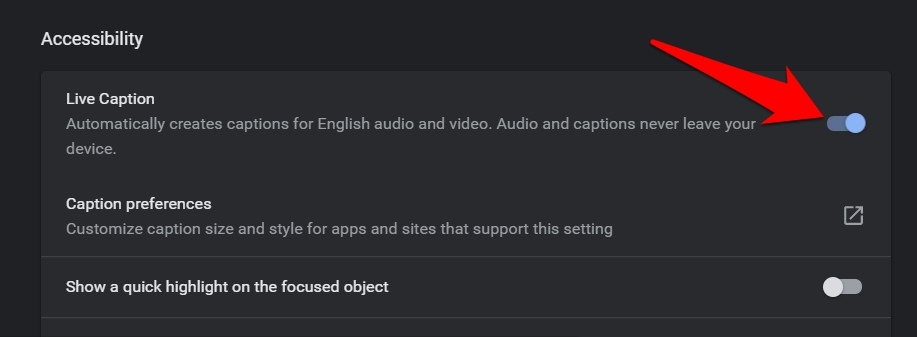 Live-Caption-Toggle-button-Enabled-in-Google-Chrome-accessibility