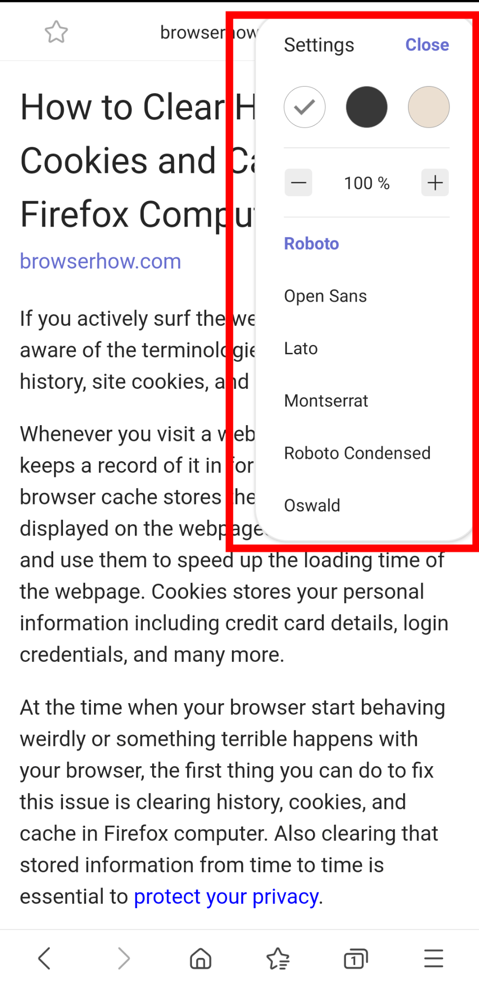 Samsung-Internet-Reader-View-Settings-option