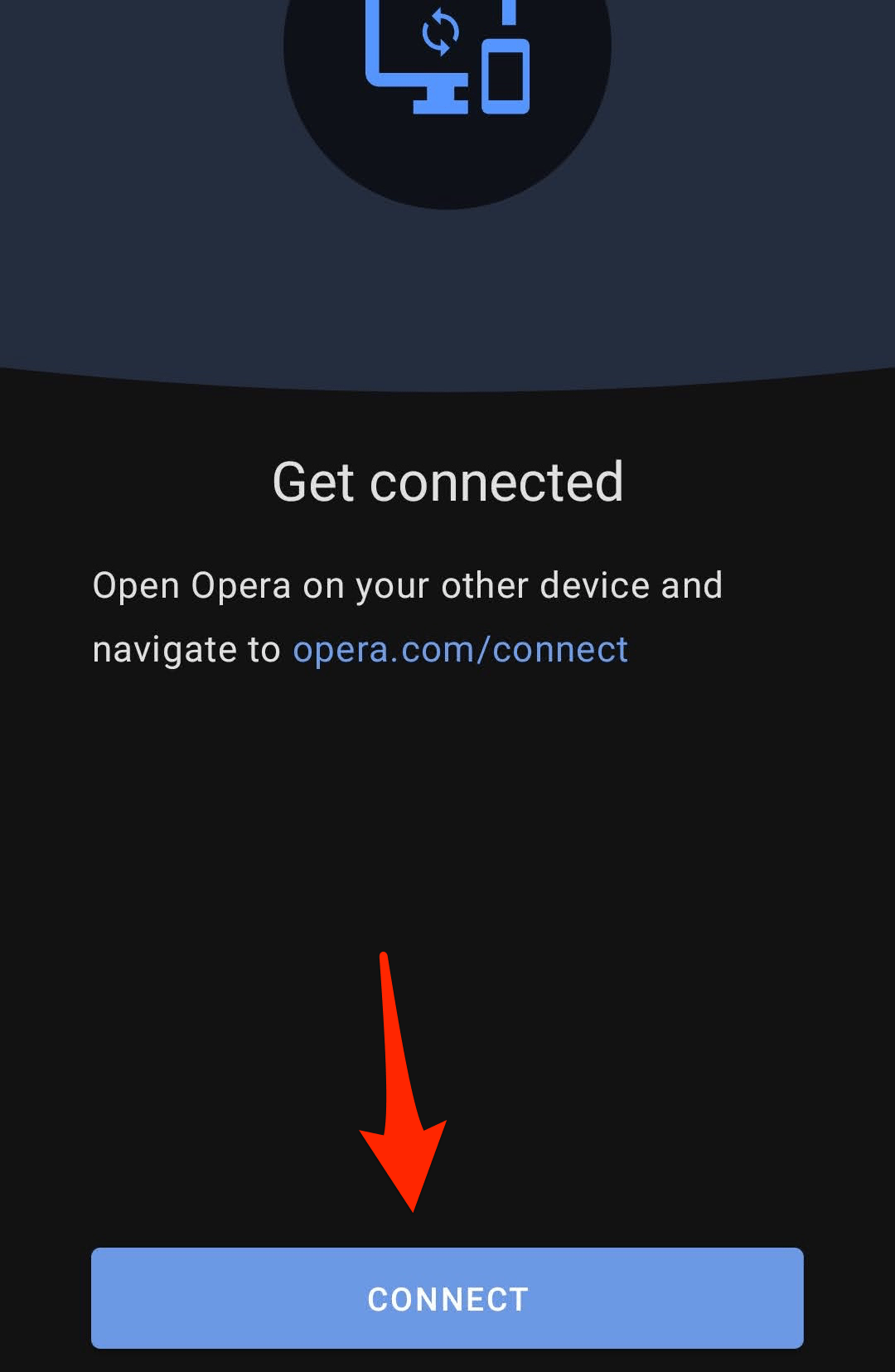 如何将链接发送到 Opera 计算机上的已连接设备？