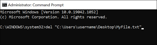 如何在 Windows 10 上使用命令提示符删除文件和文件夹