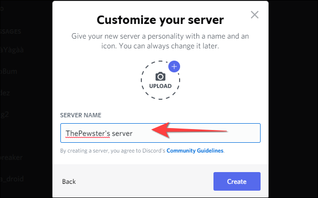 Add-Server-Name-and-Server-photo-then-hit-create