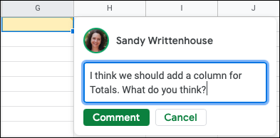 AddCommentText-GoogleSheets