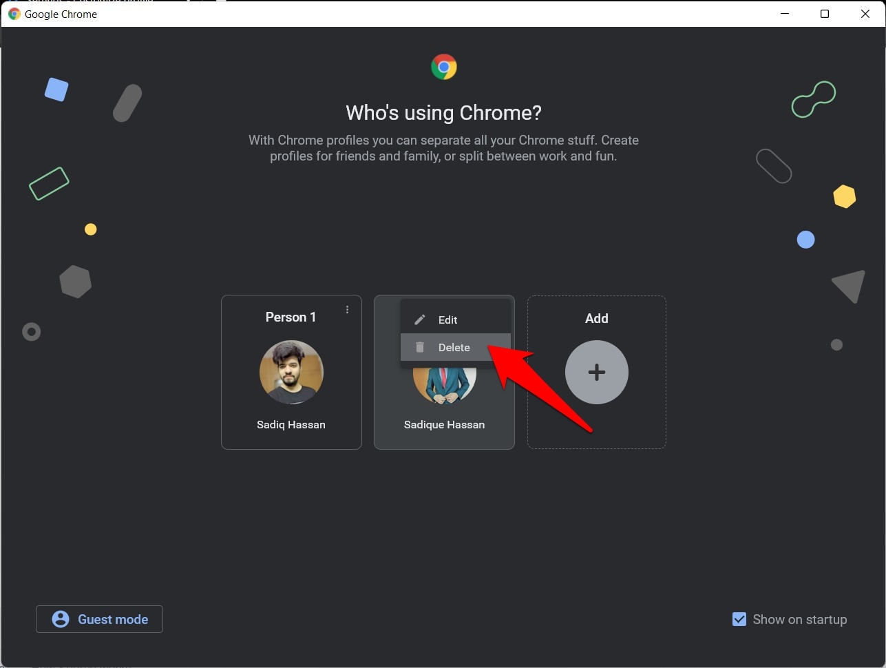 如何在 Google Chrome 中禁用配置文件屏幕？