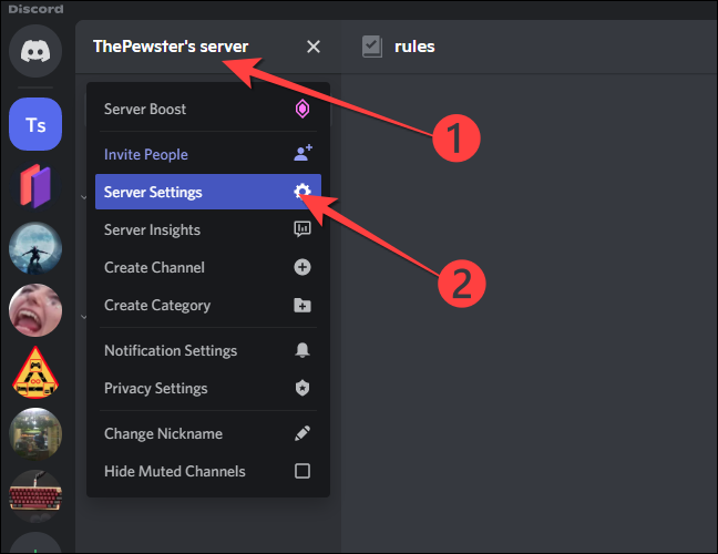 Click-Server-Name-and-Select-Server-Settings-of-your-community-server