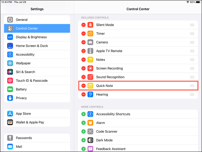 ControlCenterAddQuickNote-iPadOS15QuickNote
