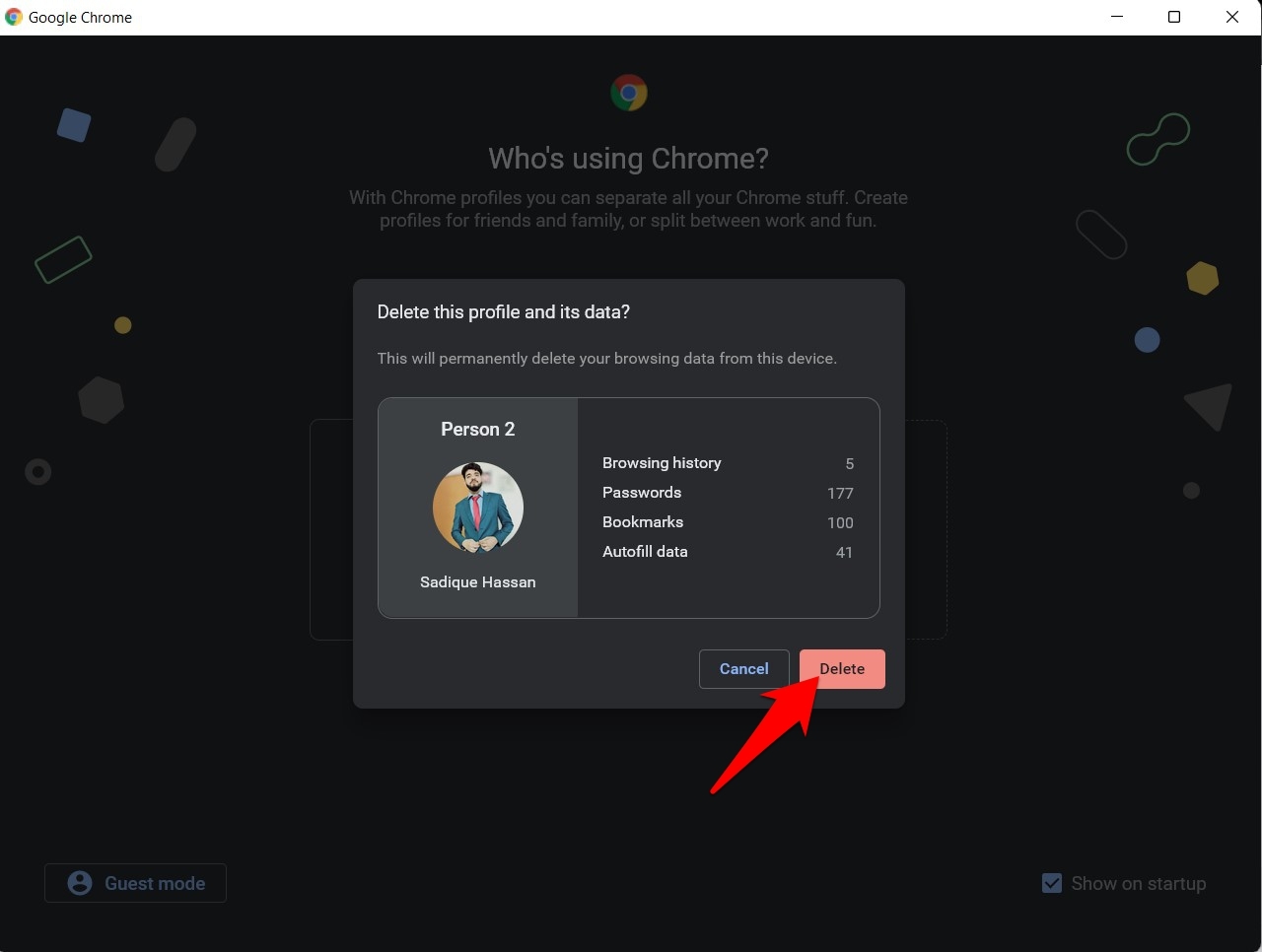 如何在 Google Chrome 中禁用配置文件屏幕？