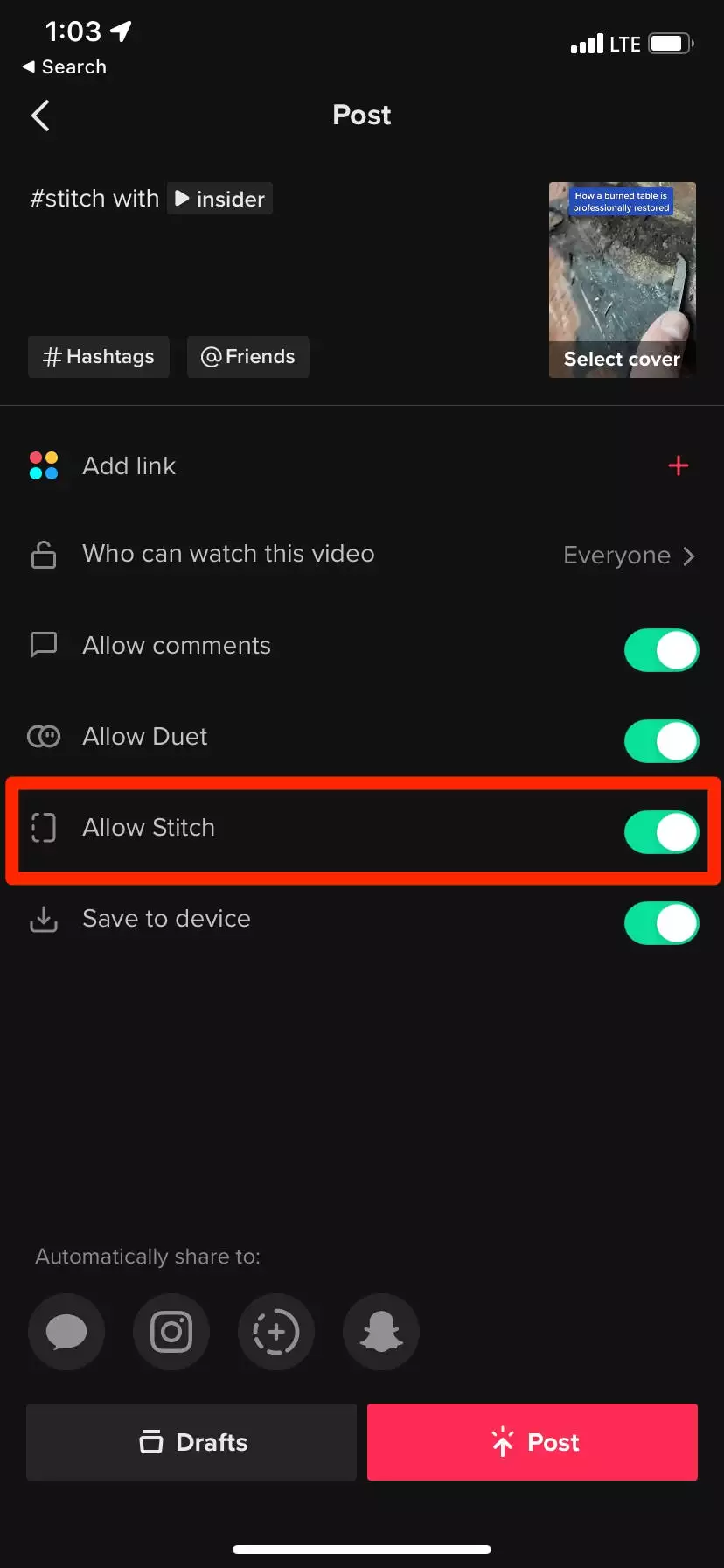 如何在 TikTok 上拼接并将其他用户的视频添加到自己的视频中