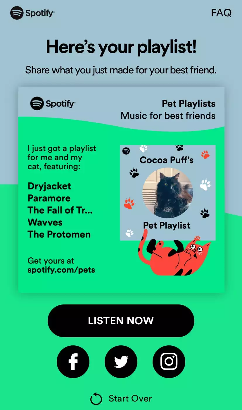 如何使用您和您的宠物都喜欢的音乐生成 Spotify“宠物播放列表”