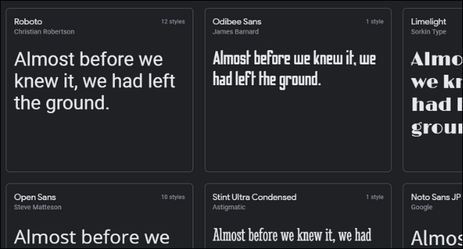 Screenshot-Google-Fonts-Page