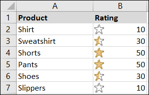 SimpleStarIconSets-Excel